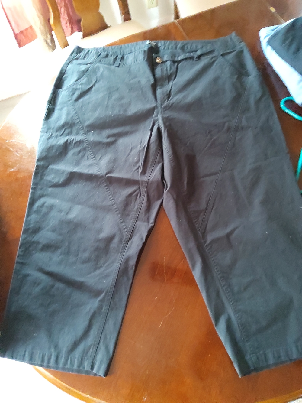 ellos Black Womens Casual Capri